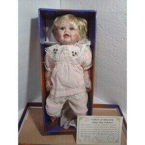 VTG Ashley Belle Fine Bisque Porcelain Baby Doll Blonde 17" Collectible